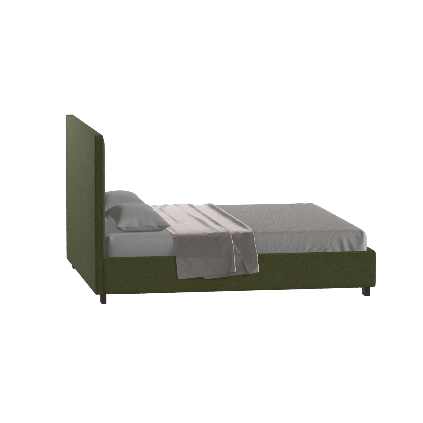 Ava High Headboard Bed in Luxe Fabric