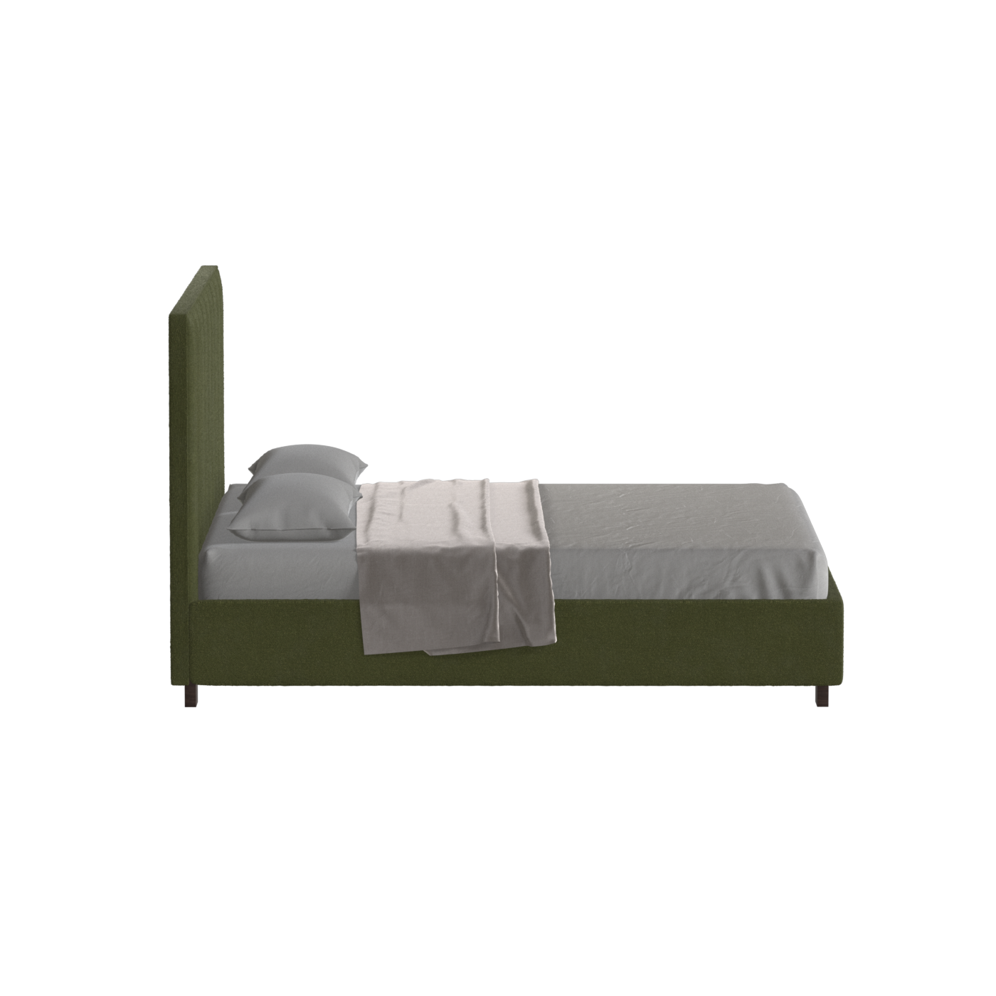 Ava High Headboard Bed in Luxe Fabric