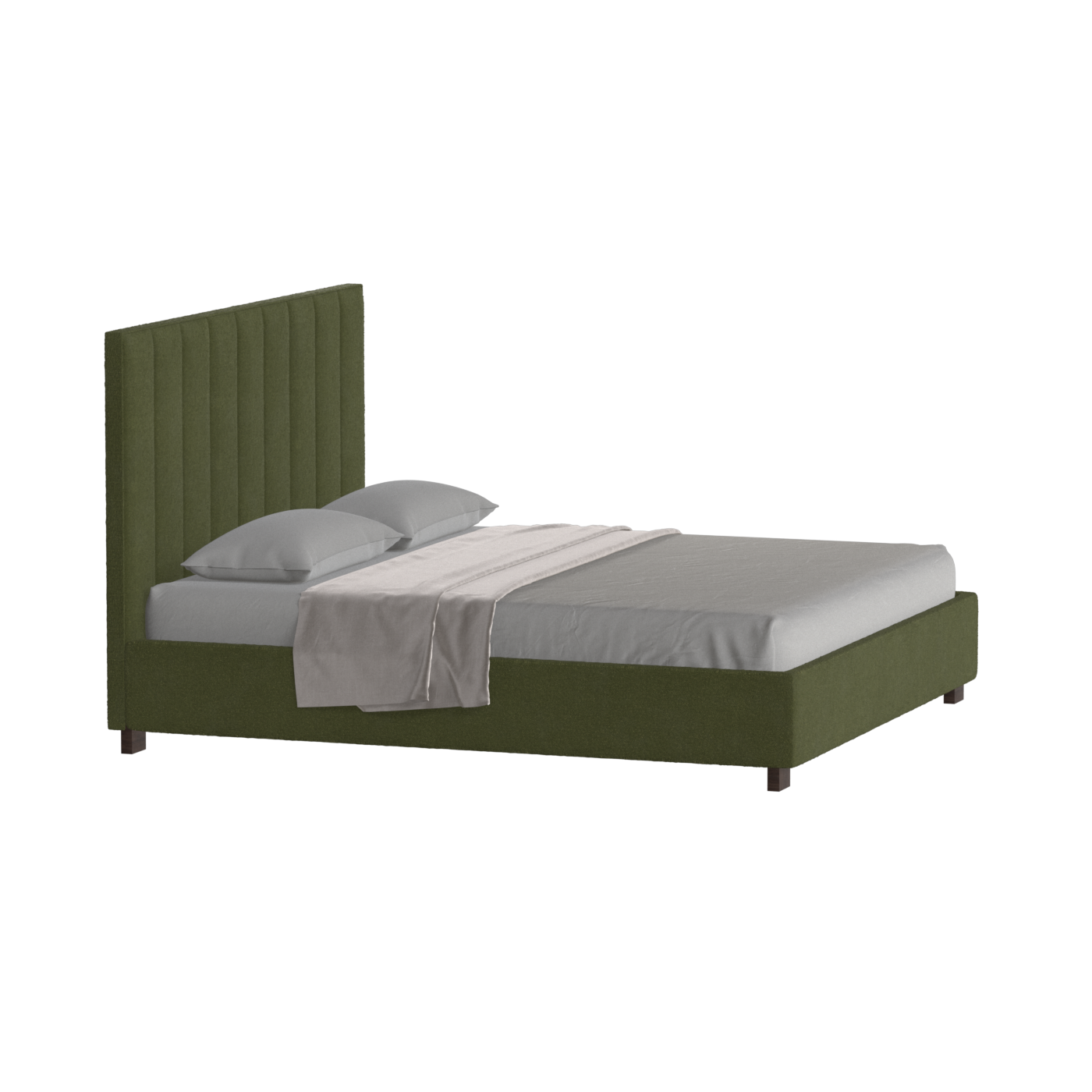 Ava High Headboard Bed in Luxe Fabric