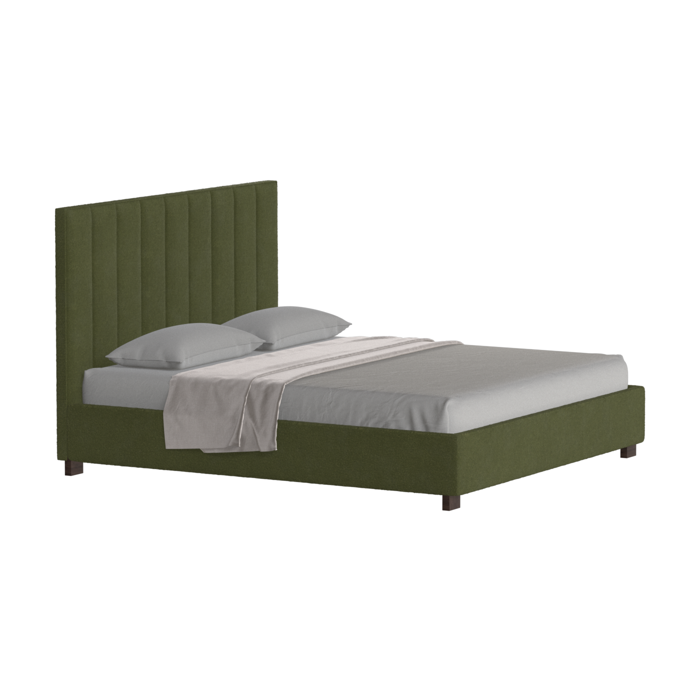 Ava High Headboard Bed in Luxe Fabric