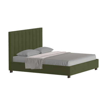 Ava High Headboard Bed in Luxe Fabric