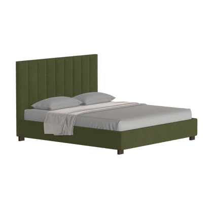 Ava High Headboard Bed in Luxe Fabric