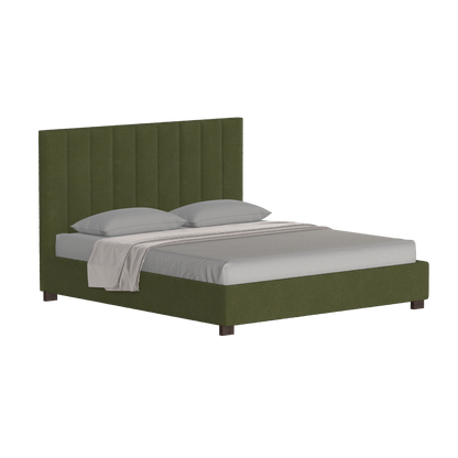 Ava High Headboard Bed in Luxe Fabric