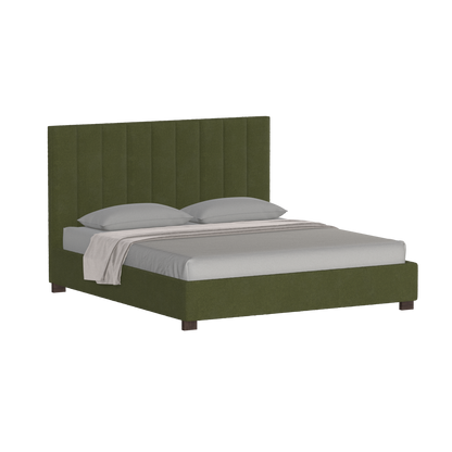 Ava High Headboard Bed in Luxe Fabric