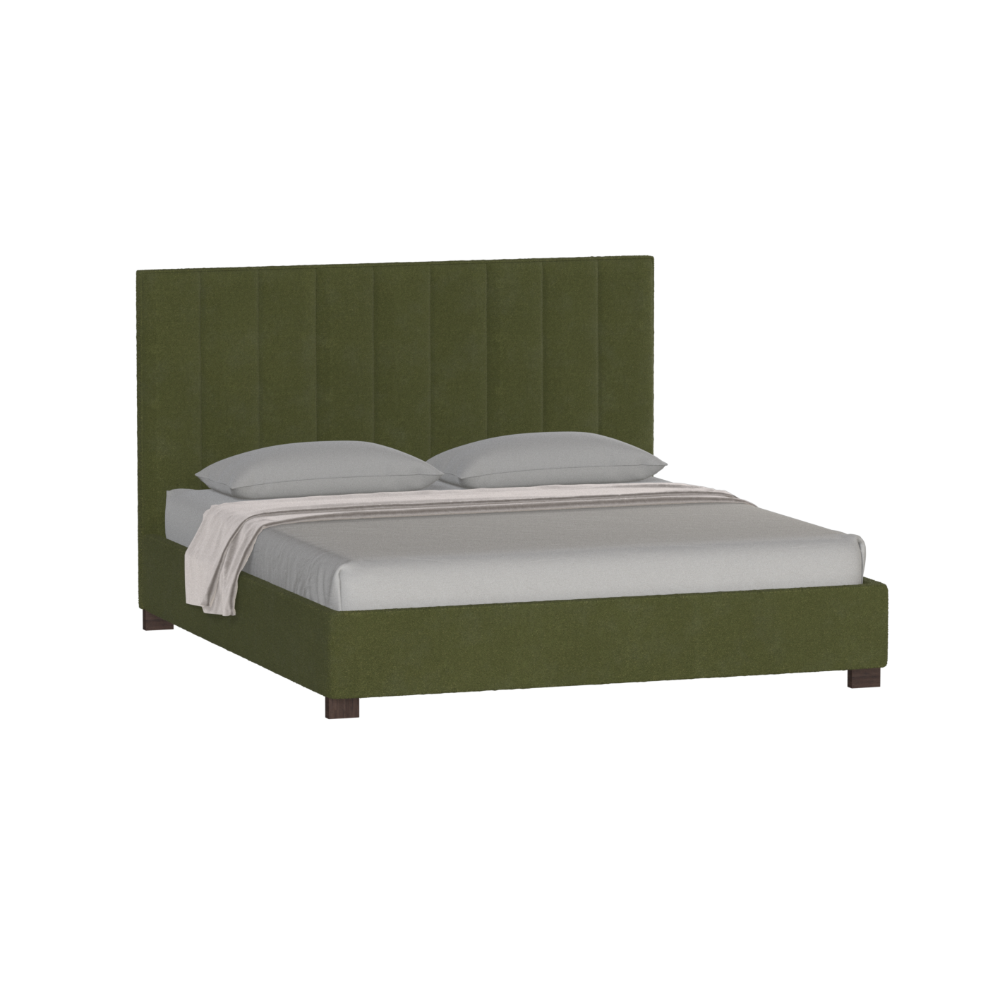 Ava High Headboard Bed in Luxe Fabric