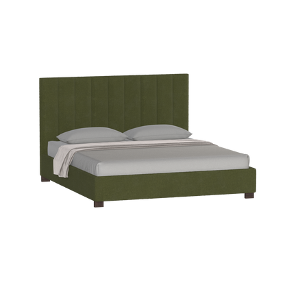 Ava High Headboard Bed in Luxe Fabric