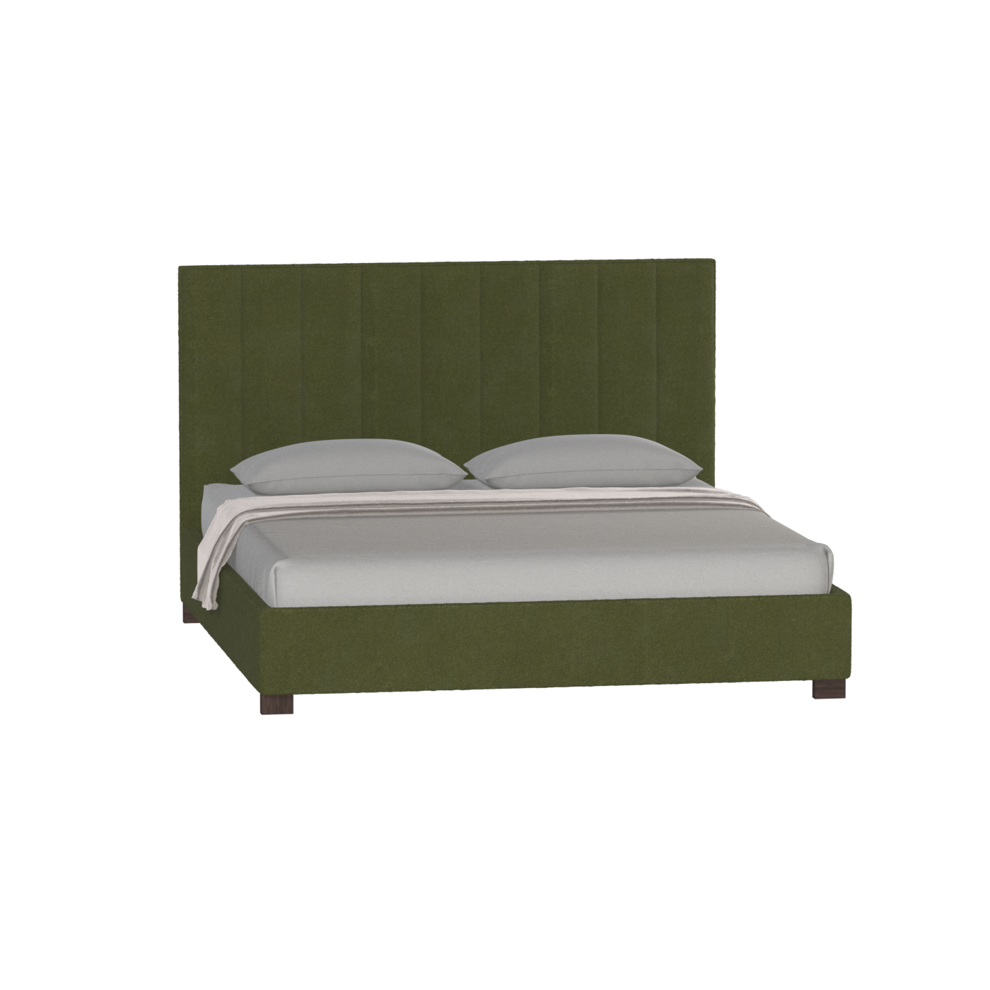 Ava High Headboard Bed in Luxe Fabric