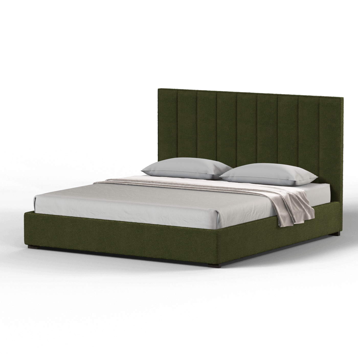 Ava High Headboard Bed in Luxe Fabric
