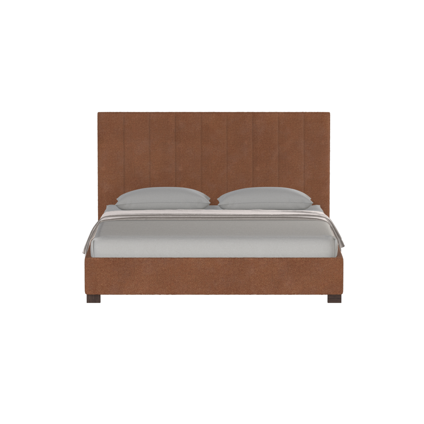 Ava High Headboard Bed in Luxe Fabric