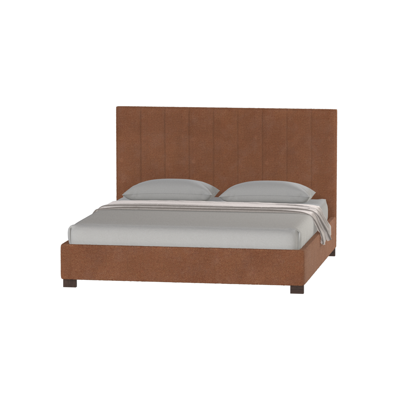Ava High Headboard Bed in Luxe Fabric