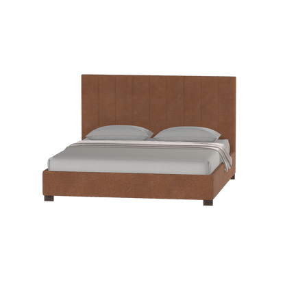 Ava High Headboard Bed in Luxe Fabric