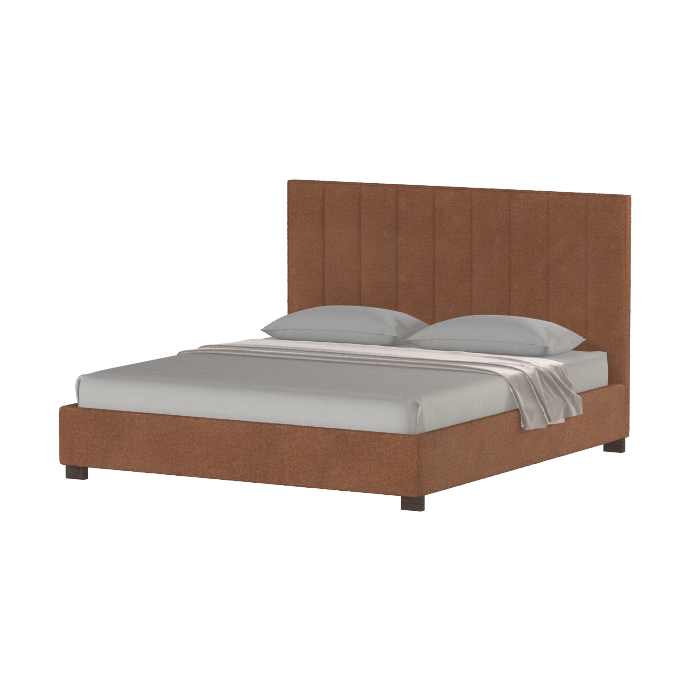 Ava High Headboard Bed in Luxe Fabric
