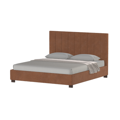 Ava High Headboard Bed in Luxe Fabric