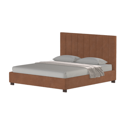 Ava High Headboard Bed in Luxe Fabric