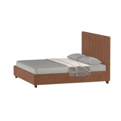 Ava High Headboard Bed in Luxe Fabric
