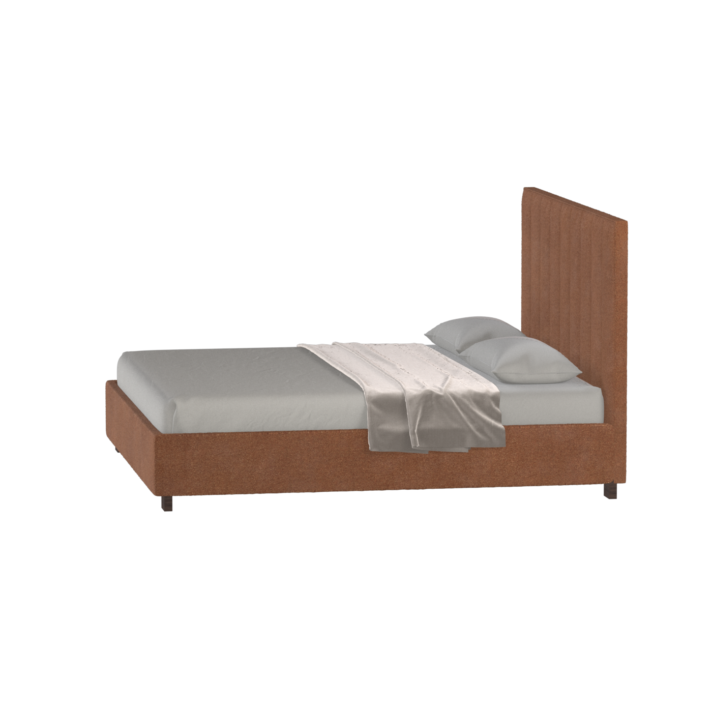 Ava High Headboard Bed in Luxe Fabric