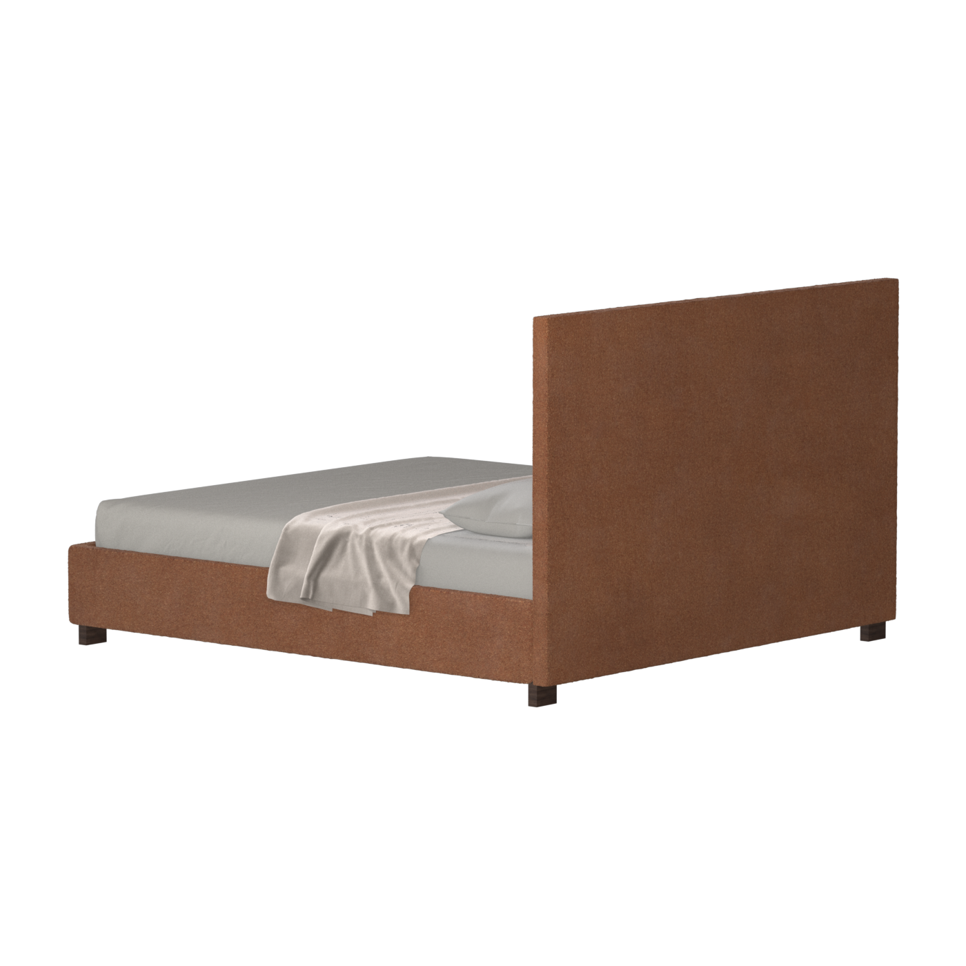 Ava High Headboard Bed in Luxe Fabric
