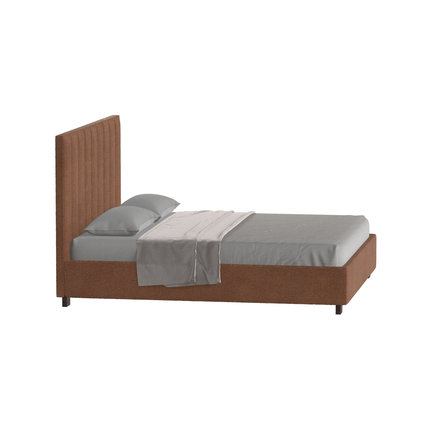 Ava High Headboard Bed in Luxe Fabric
