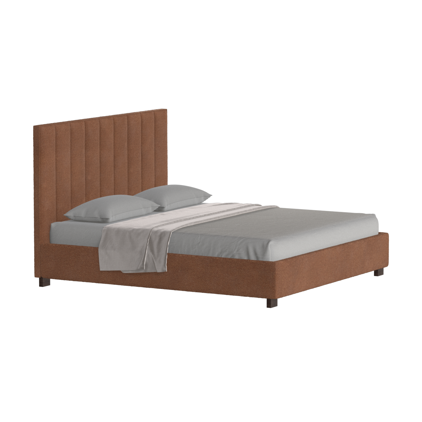 Ava High Headboard Bed in Luxe Fabric