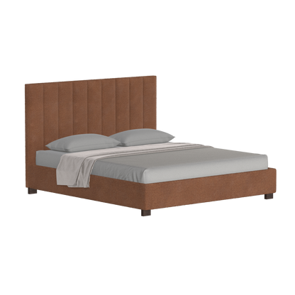 Ava High Headboard Bed in Luxe Fabric
