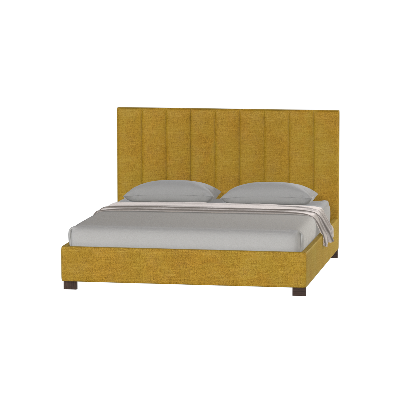 Ava High Headboard Bed in Luxe Fabric