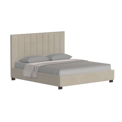 Ava High Headboard Bed in Luxe Fabric