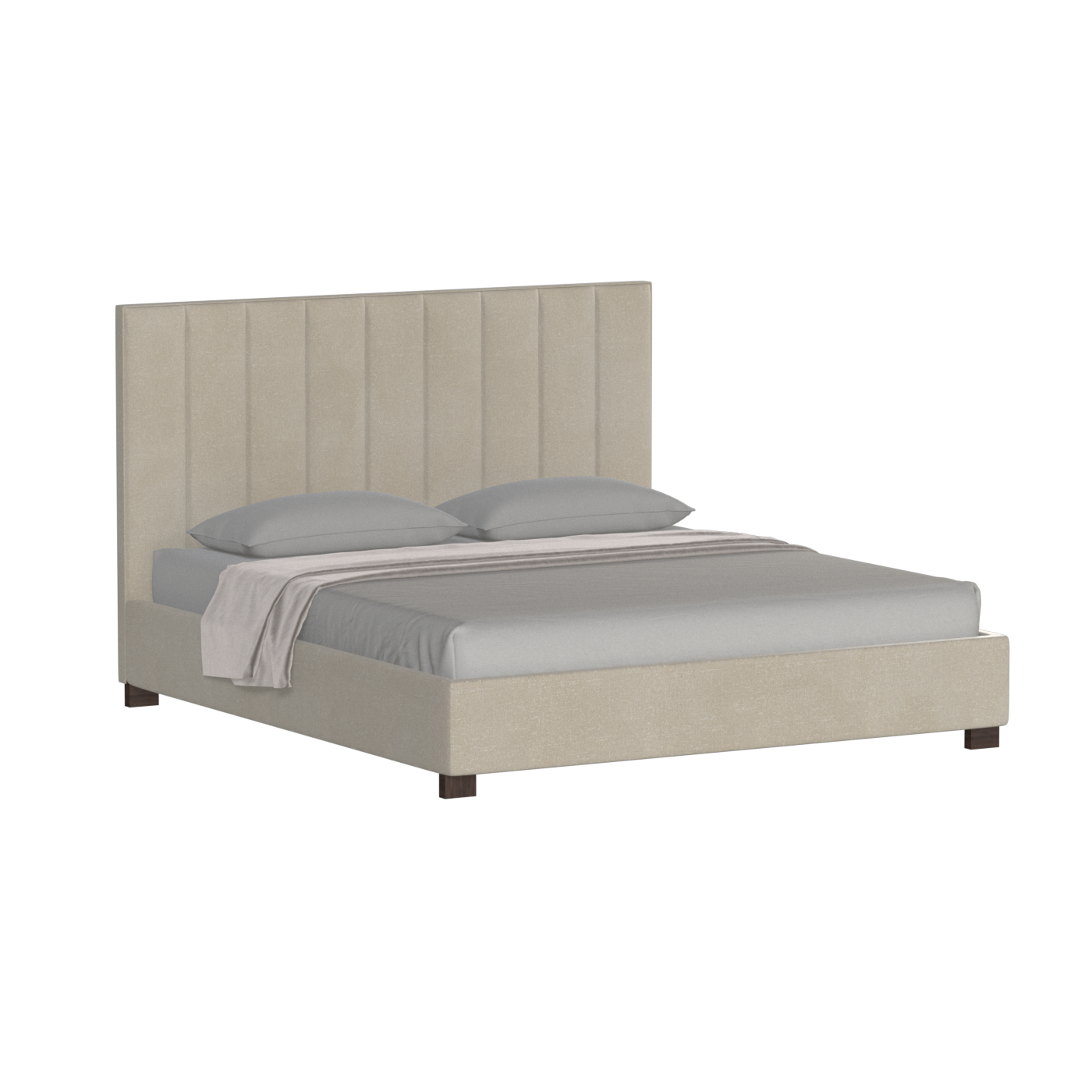 Ava High Headboard Bed in Luxe Fabric
