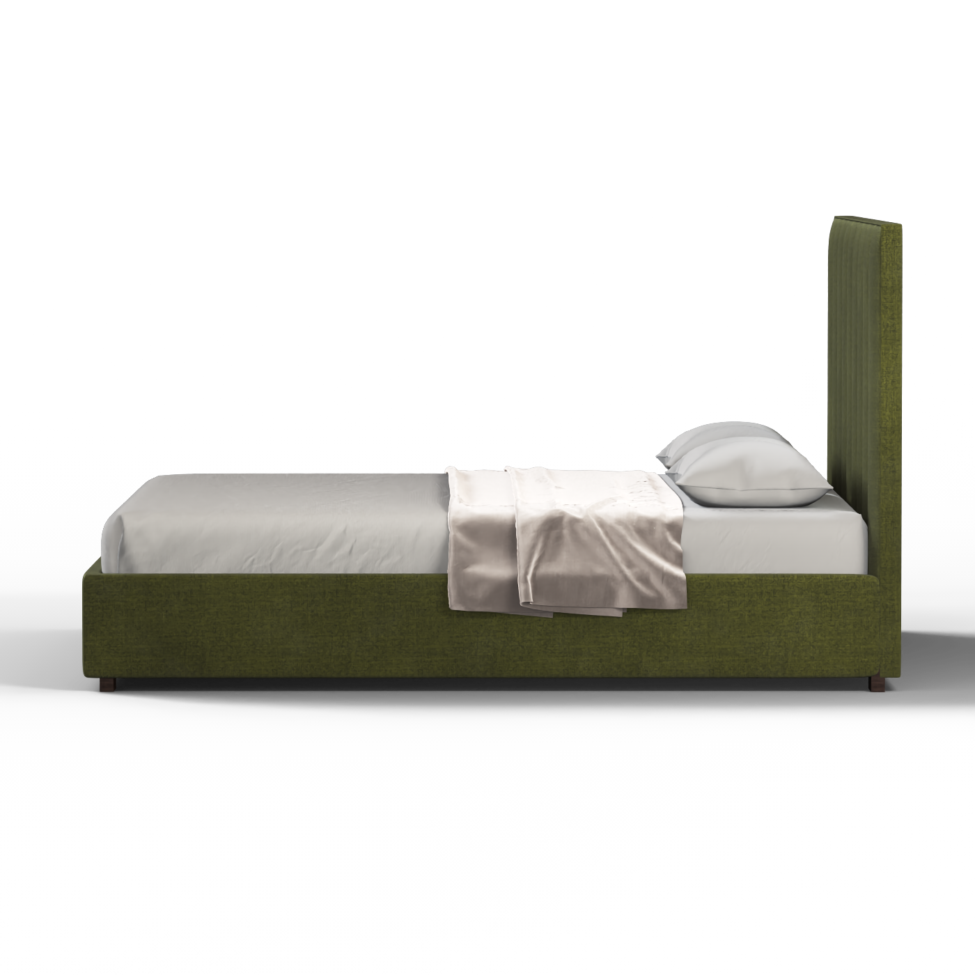 Ava High Headboard Bed in Luxe Fabric