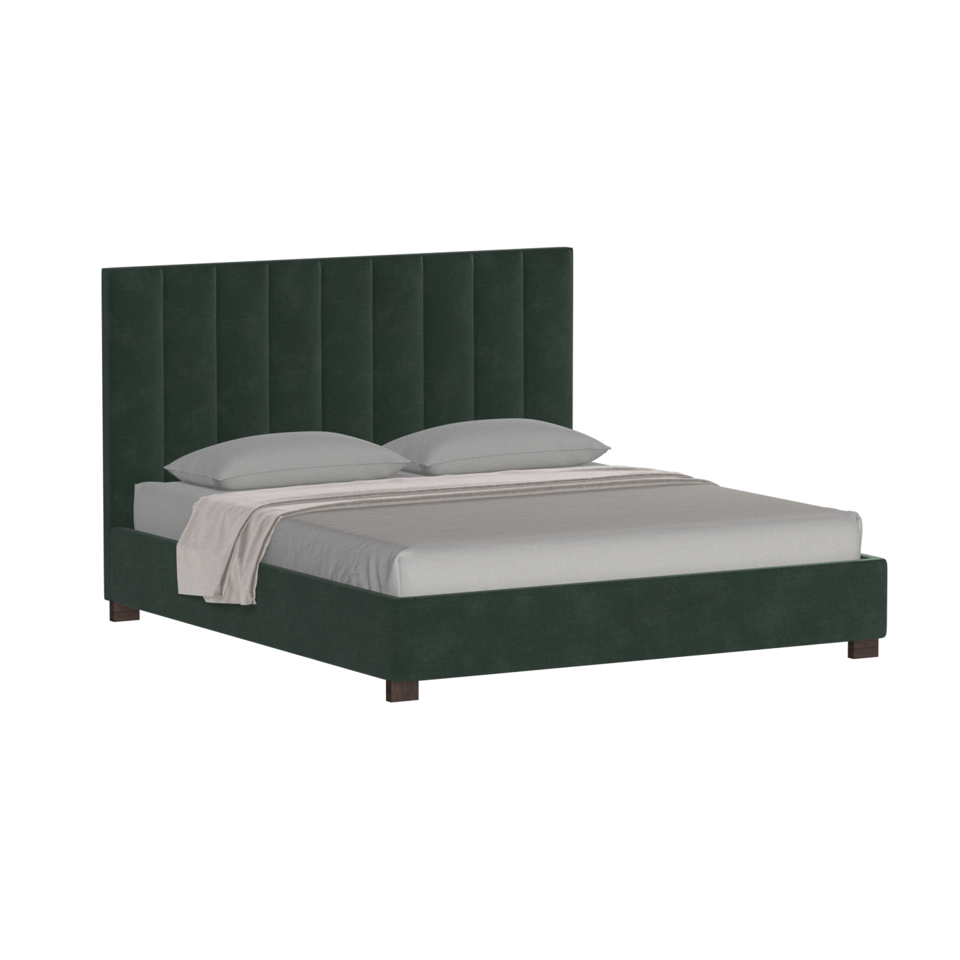 Ava High Headboard Bed in Luxe Fabric