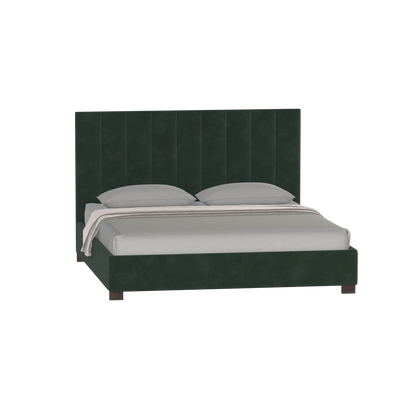 Ava High Headboard Bed in Luxe Fabric