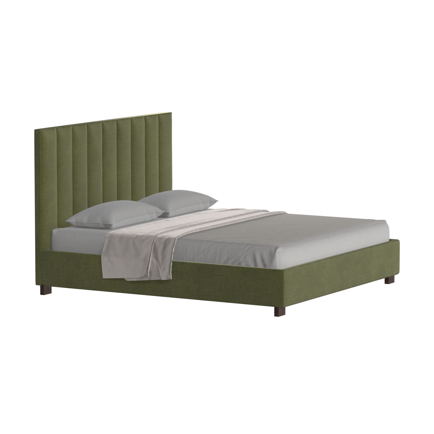 Ava High Headboard Bed in Luxe Fabric