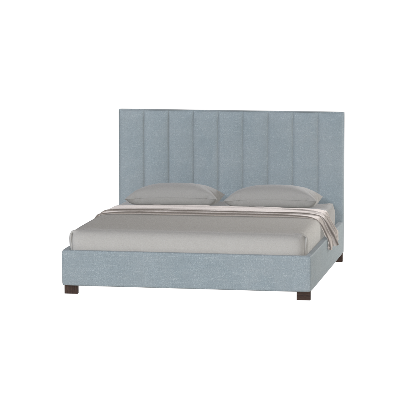 Ava High Headboard Bed in Luxe Fabric