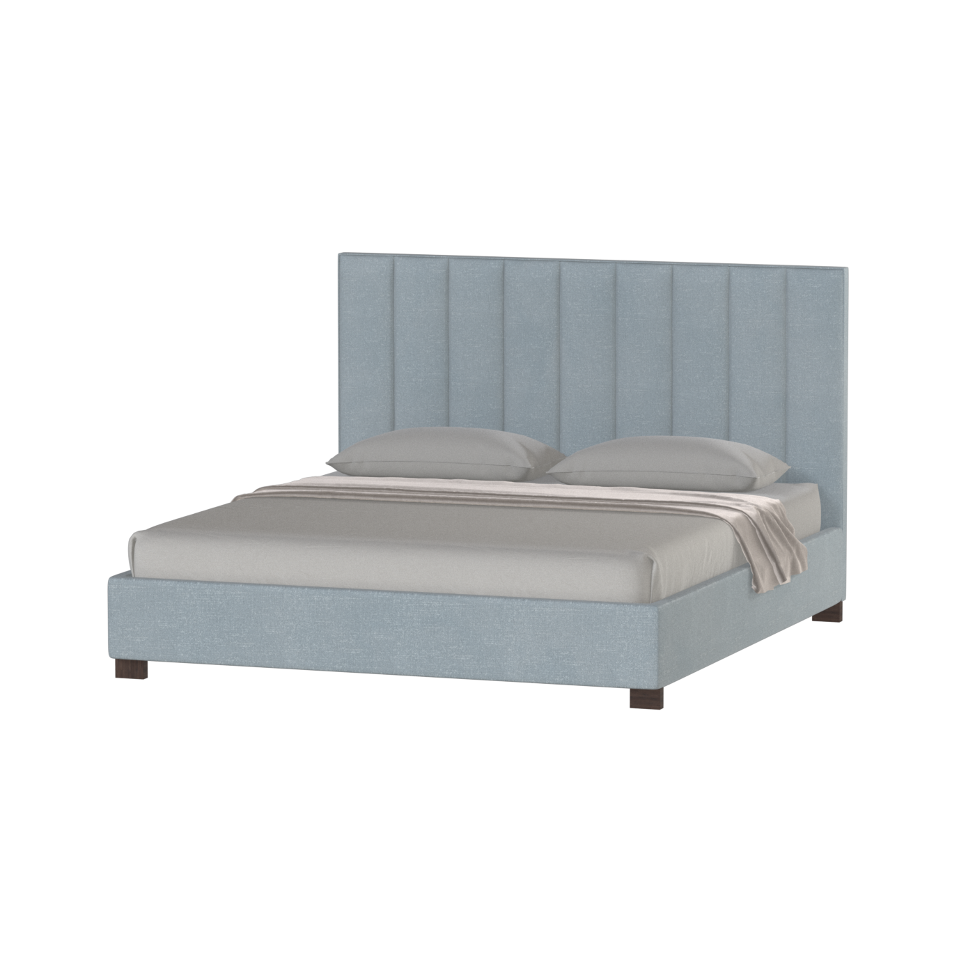 Ava High Headboard Bed in Luxe Fabric
