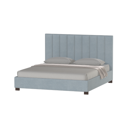 Ava High Headboard Bed in Luxe Fabric