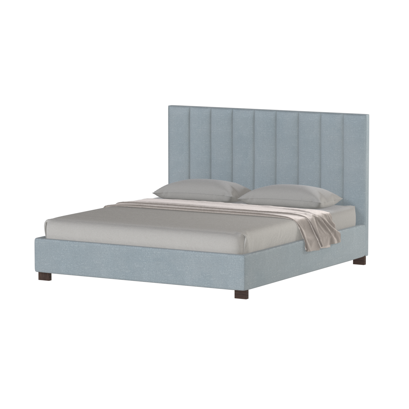 Ava High Headboard Bed in Luxe Fabric