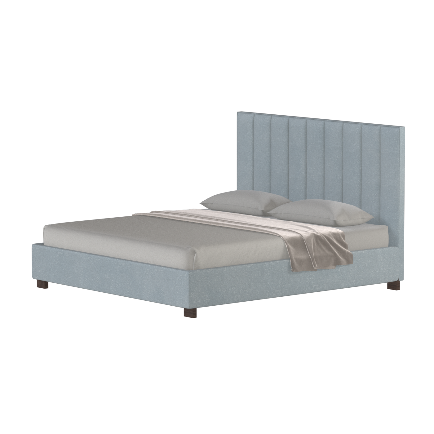 Ava High Headboard Bed in Luxe Fabric