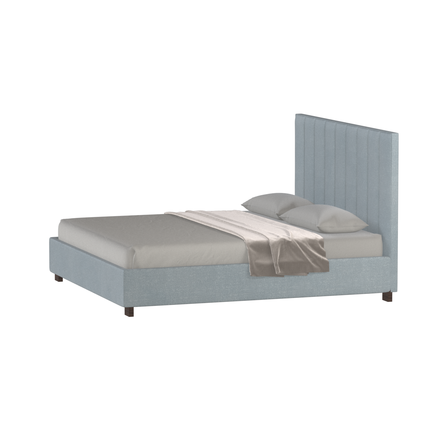Ava High Headboard Bed in Luxe Fabric