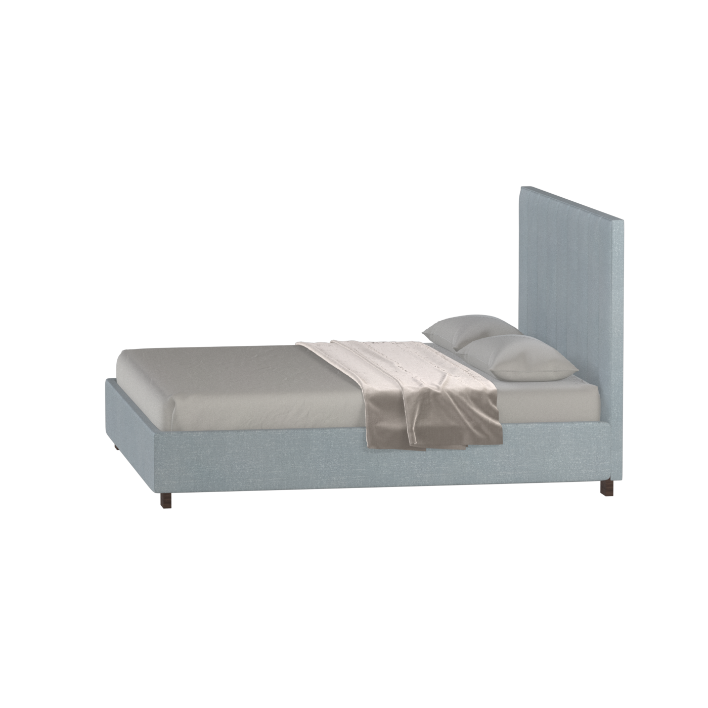 Ava High Headboard Bed in Luxe Fabric
