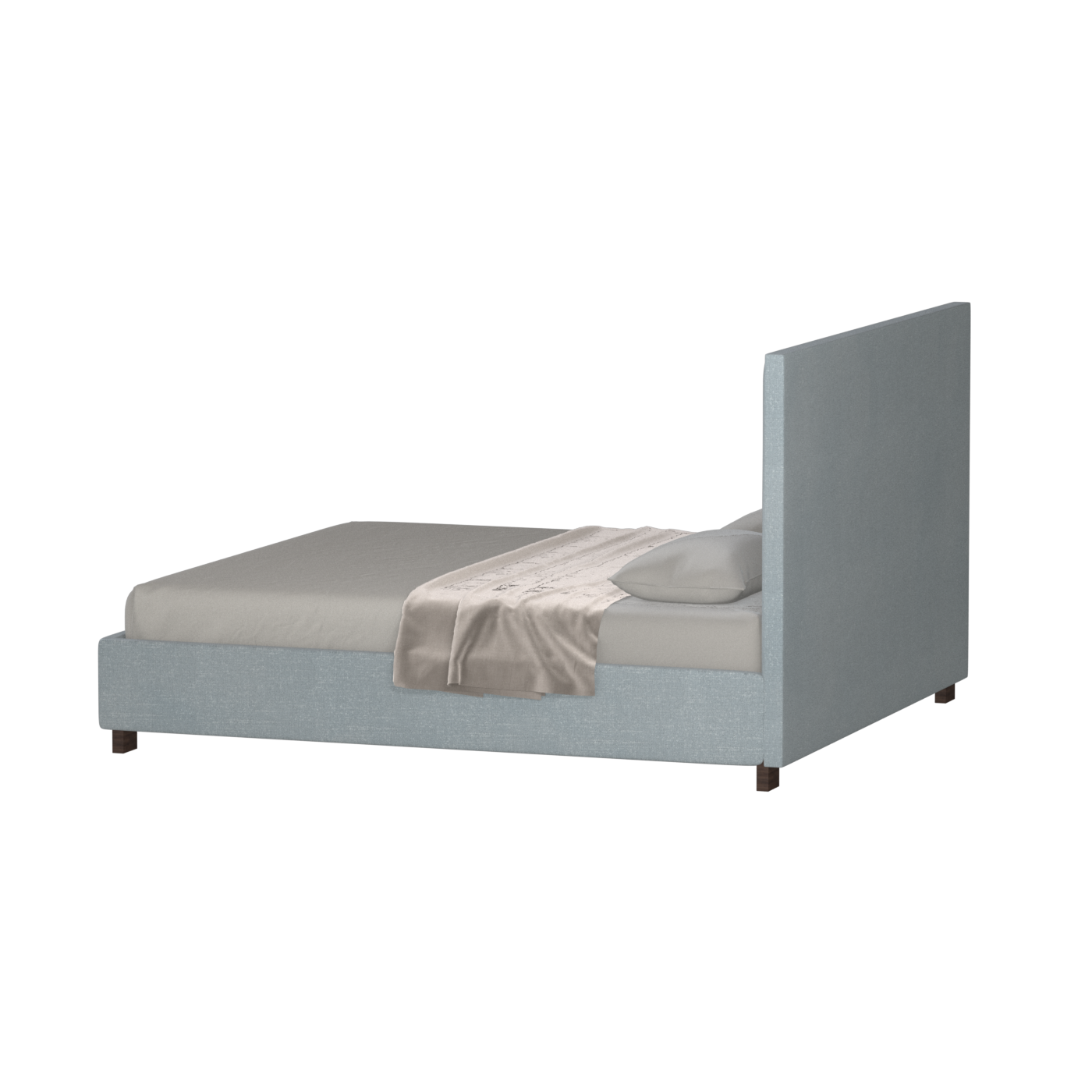 Ava High Headboard Bed in Luxe Fabric