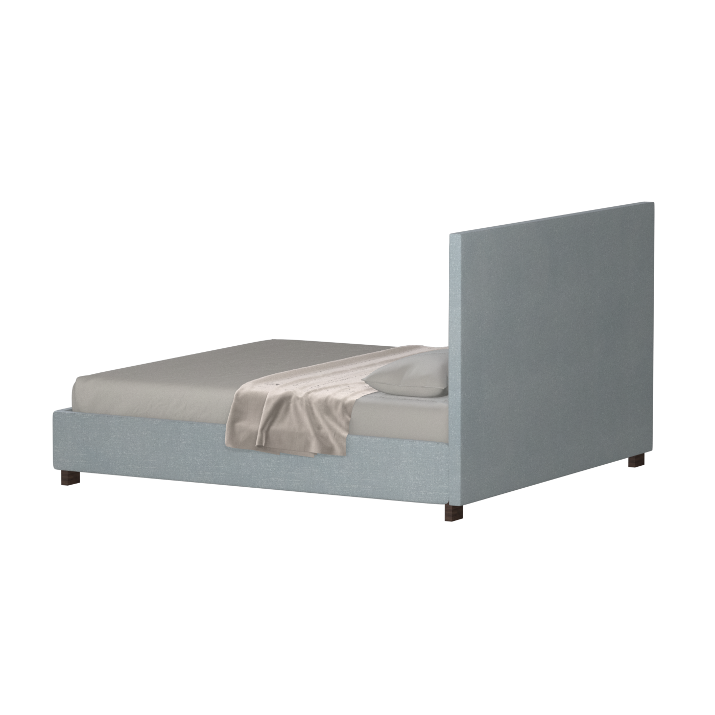 Ava High Headboard Bed in Luxe Fabric