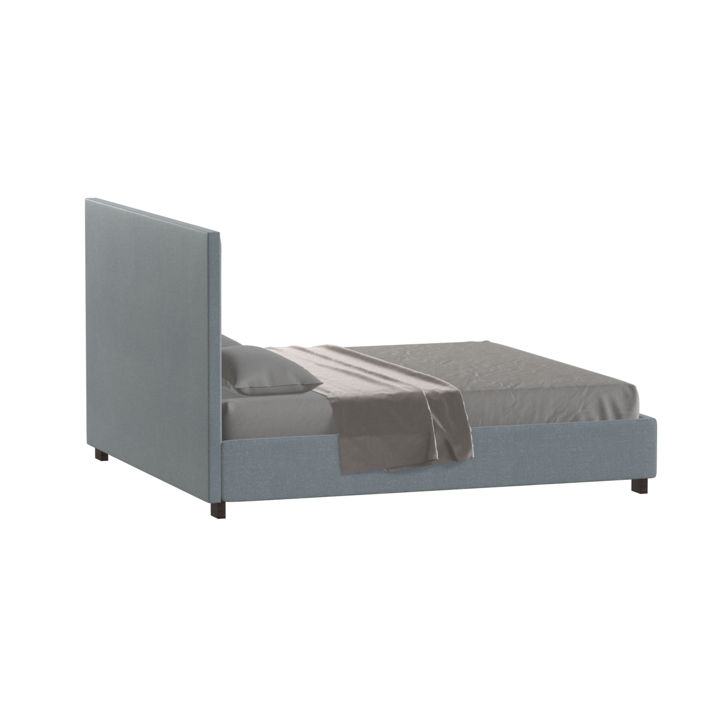 Ava High Headboard Bed in Luxe Fabric