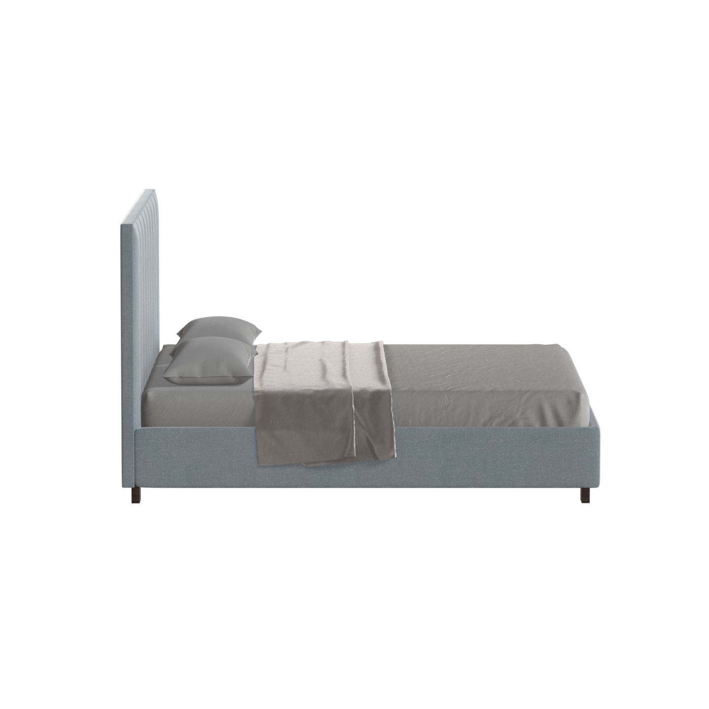 Ava High Headboard Bed in Luxe Fabric