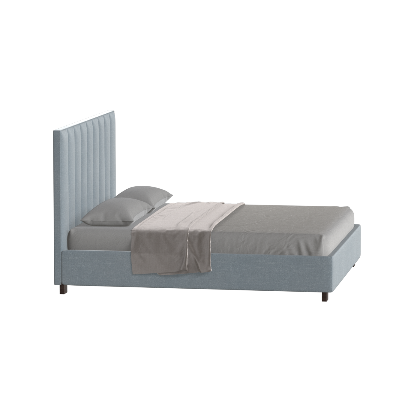 Ava High Headboard Bed in Luxe Fabric