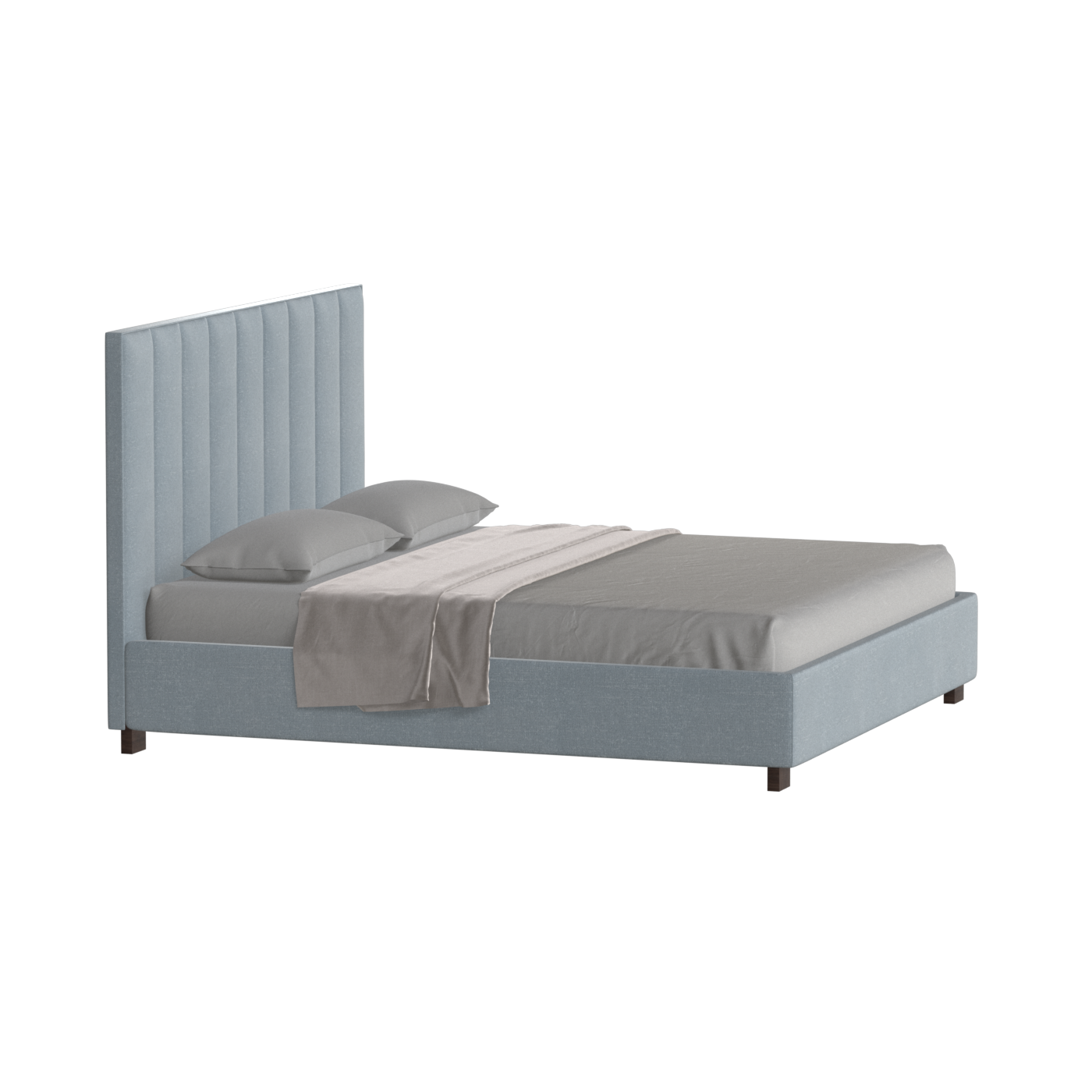 Ava High Headboard Bed in Luxe Fabric