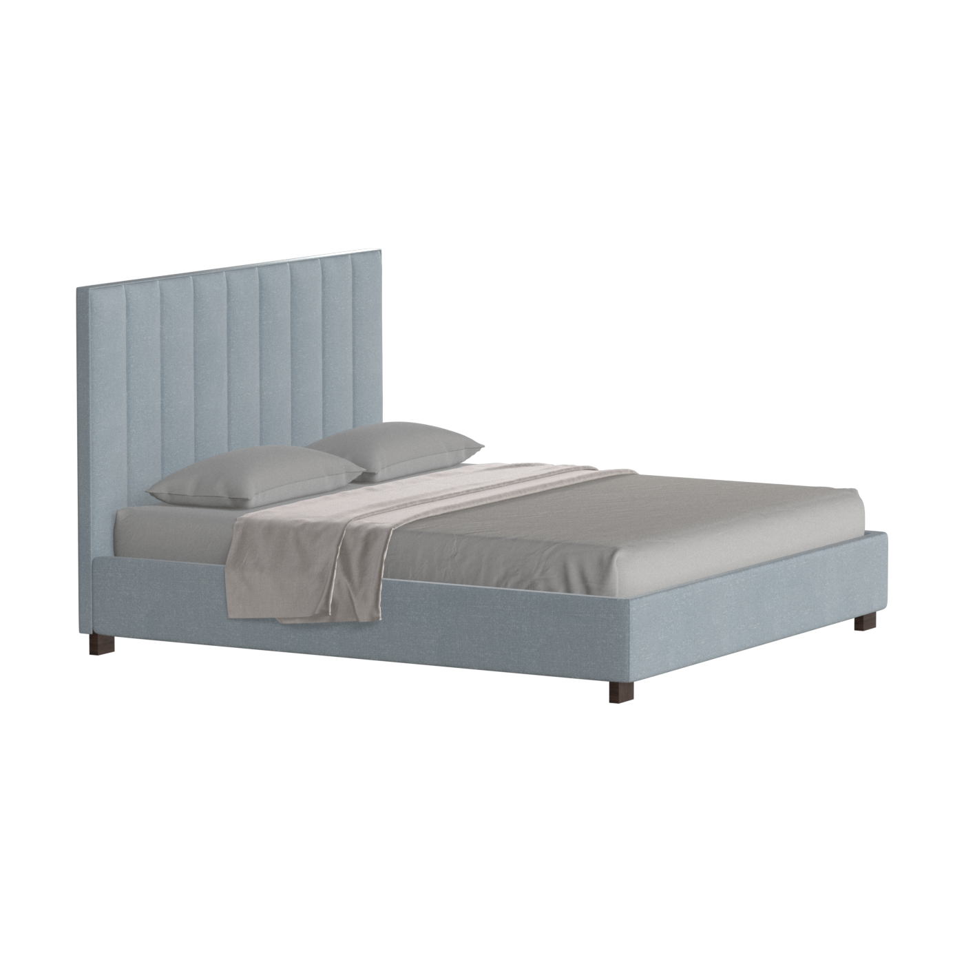Ava High Headboard Bed in Luxe Fabric