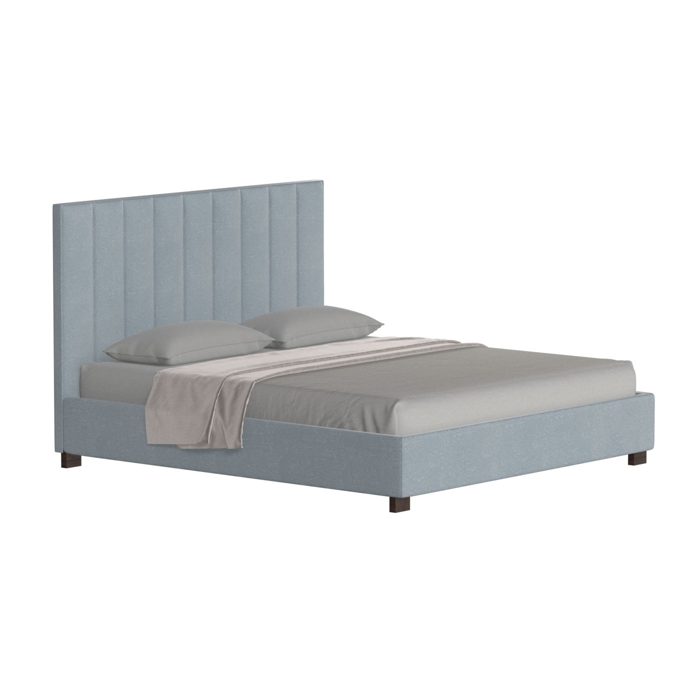 Ava High Headboard Bed in Luxe Fabric