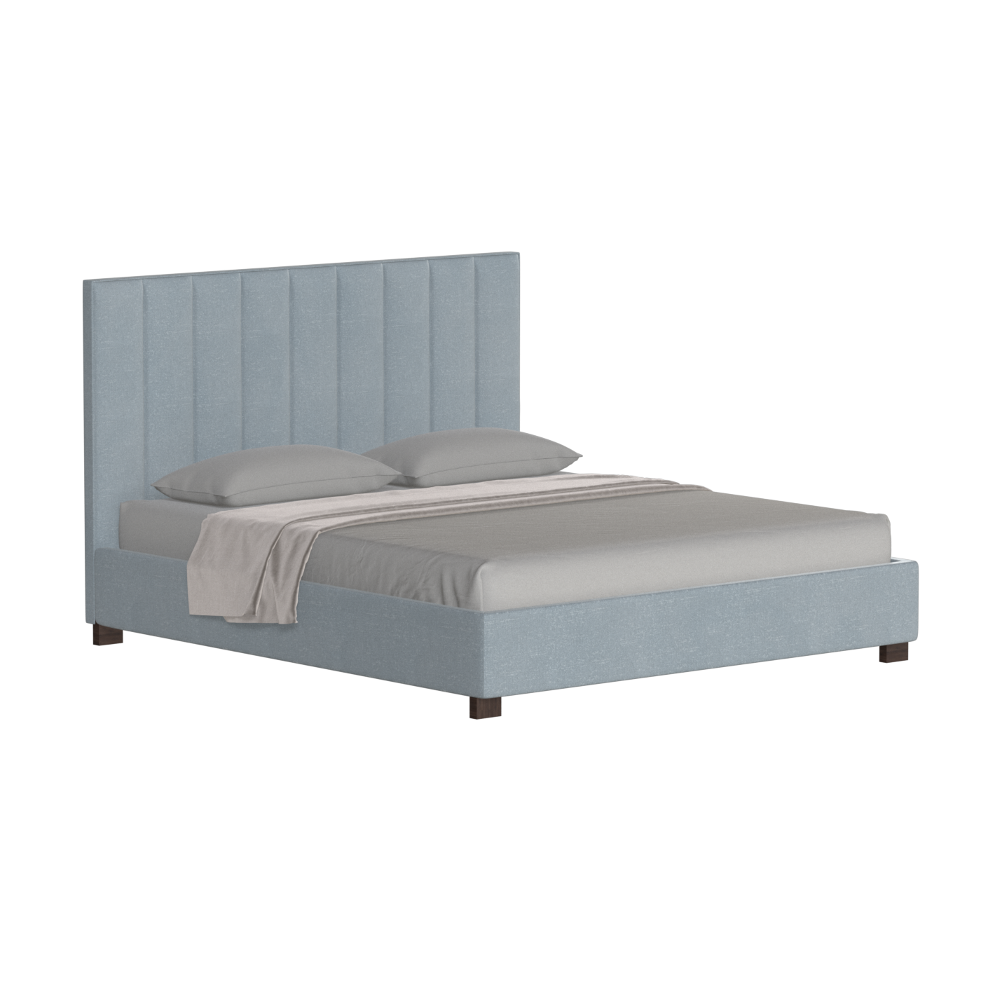 Ava High Headboard Bed in Luxe Fabric