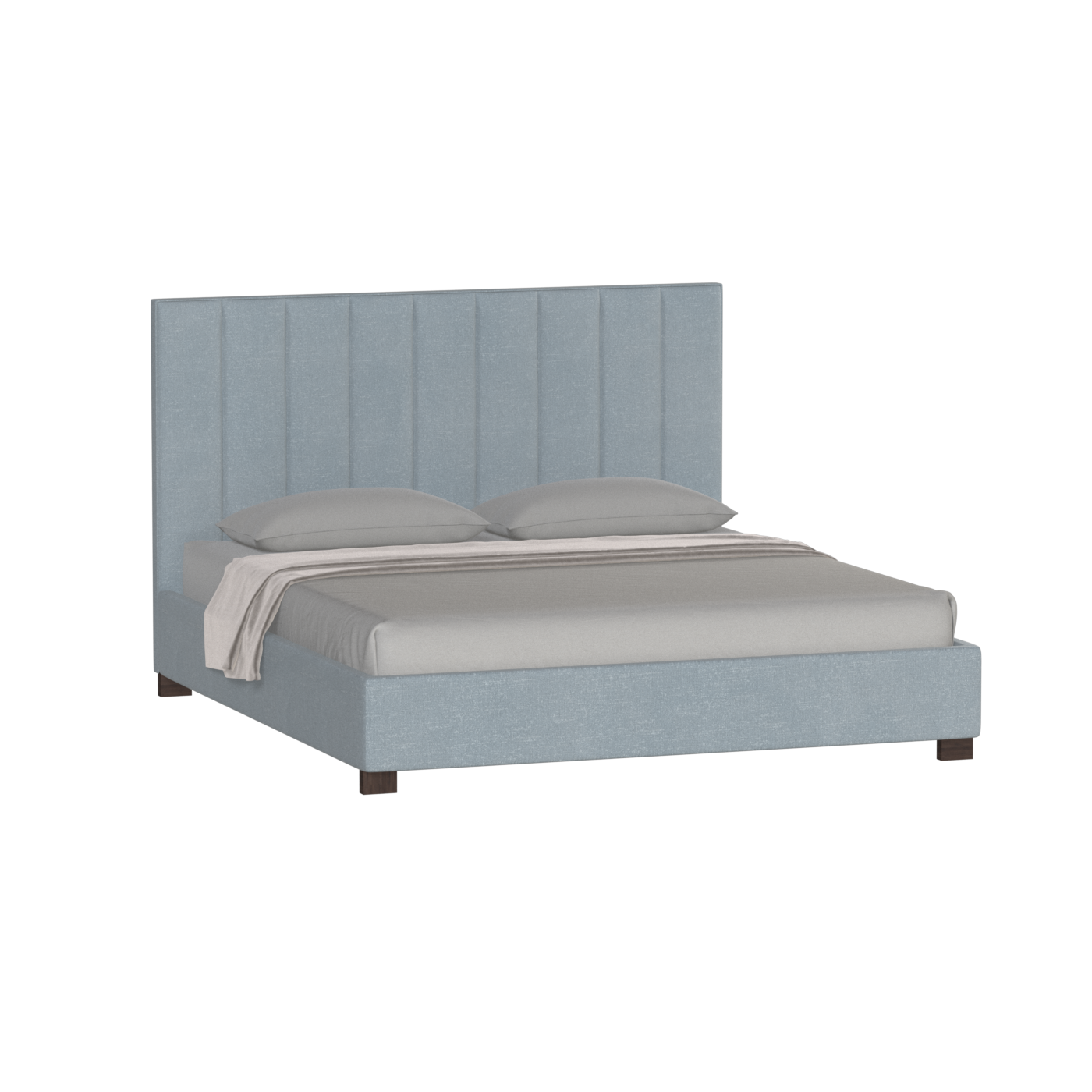 Ava High Headboard Bed in Luxe Fabric