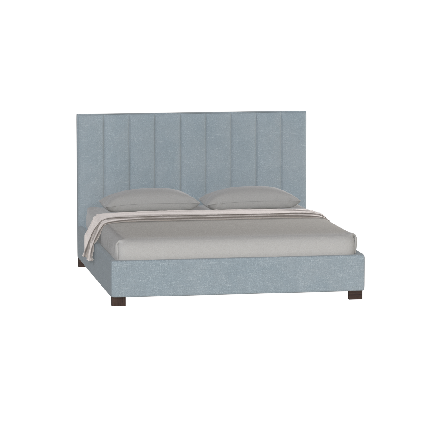 Ava High Headboard Bed in Luxe Fabric