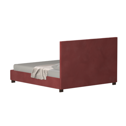 Lit à tête de lit haute Ava en tissu de luxe